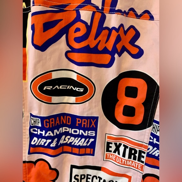 LOVE MOSCHINO Racing, All Over Print, Multicolored Bold Moto Style Fun Jacket,10 - Picture 9 of 14